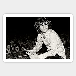 Jim on Stage Psychedelic Rock Art Print Rock Music Legends Sticker